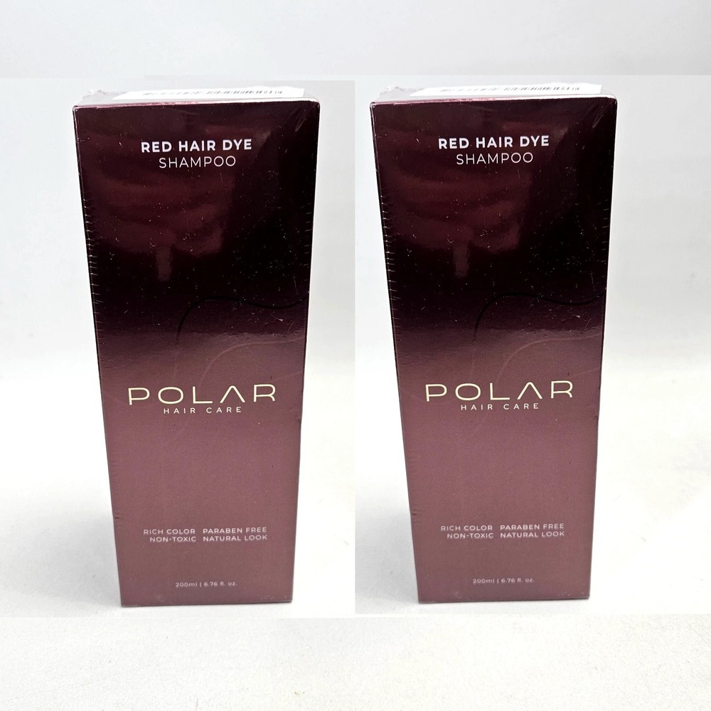 2 Polar Red Hair Dye Shampoo Rich Color Non-toxic Natural Care 200ml/6.7 oz